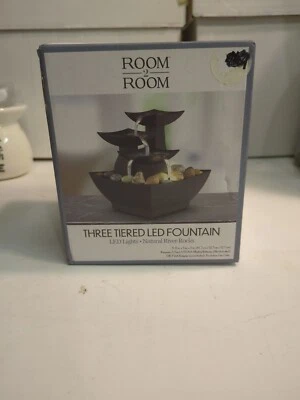 全新!  房间 2 房间三层 LED 喷泉带岩石 — 第 1/3 张图片