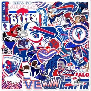 50 pegatinas de vinilo impermeables Buffalo Bills NFL fútbol americano teléfono equipaje computadora portátil - Imagen 1 de 7