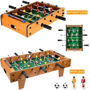 Wooden Mini Foosball Table Top Football Soccer Game Set Kids Family Desktop Toy - Picture 1 of 17