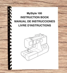 Peine impreso encuadernado manual de instrucciones del operador Janome MyStyle 100 - Imagen 1 de 7