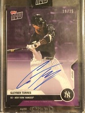 2020 Topps Now #OD-34C Gleyber Torres New York Yankees AUTO AUTOGRAPH 19/25