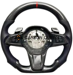 REAL CARBON FIBER Steering Wheel FOR BMW Z4 E89 W/BUTTONS AND PADDLES 2009-2016 - Picture 1 of 8