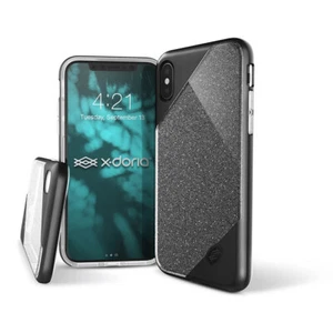 X-Doria Defense Revel Lux Cover Protection Black Glitter Case For iPhone X/XS - Picture 1 of 3
