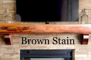 Live Edge Red Cedar Mantle - 8”x8” - Various Lengths and Finishes - w/Bracket