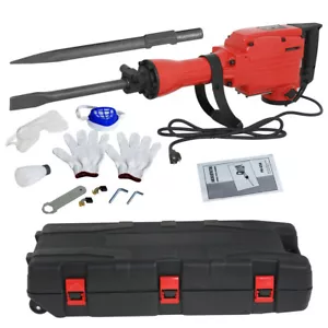 2200W Heavy Duty Electric Demolition Jack Hammer Concrete Breaker Punch W/2 Bit - Picture 1 of 8