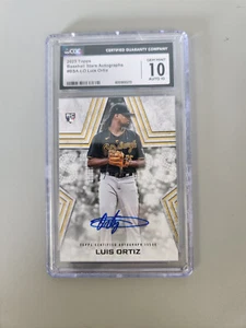 2023 Topps Baseball Stars Autographs #BSA-LO Luis Ortiz CGC 10 GEM MINT - Picture 1 of 3