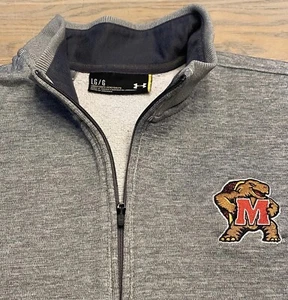 Under Armour Storm Maryland Terrapins Womens L Gray 1/4 Zip Sweater Fleece - Picture 1 of 16