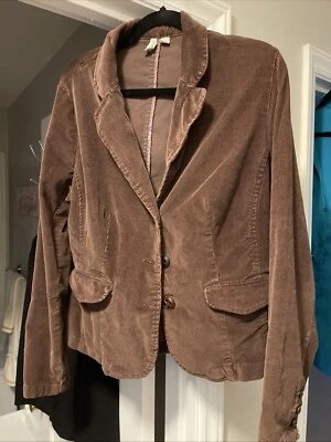 Chaqueta Blazer Para Mujer St. Johns Bay Marrón Chocolate Pana Talla L Elastizada Fab. Foto 1 de 2