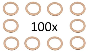 100 STÜCK Kupferring Dichtring Dichtung Scheibe 12x16x1,5 mm DIN 7603 Form A M12 - Bild 1 von 1