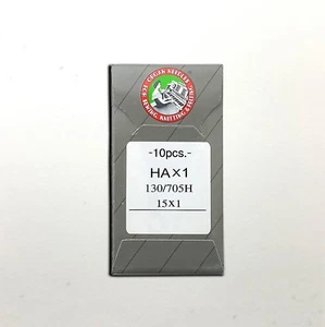 10 ORGAN #11 - 15X1 HAX1 FLAT SHANK HOME UNIVERSAL SEWING MACHINE NEEDLE 130/705 - Picture 1 of 1