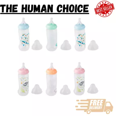 3 Pack Narrow Neck Baby Feeding Bottles Fast Flowing Teat Bpa Free 250ml • 7.15$