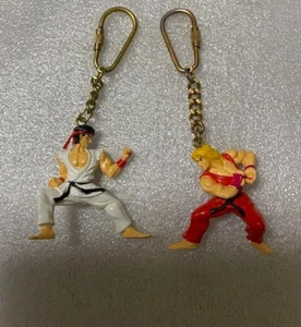 Street Fighter Figura Llavero Lote 2 Ryu Ken Retro Raro Capcom Japón m543 - Imagen 1 de 4