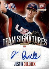 2014 USA Baseball 15U National Team Signatures #56 Justin Bullock /299 Auto