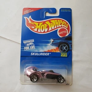 1995 Hot Wheels Skullrider Collector #593 Pink Malaysia NEW in Package NOS - Picture 1 of 7