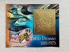 Stamps.Art.Pablo Picasso 5 blocks Foil Gold perforated NEW 2023 year