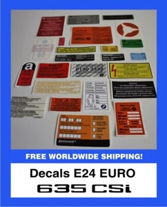 Juego de calcomanías para BMW E24 Sticker 6-er M6 635CSi código de color pegatinas de presión de neumáticos - Imagen 1 de 13