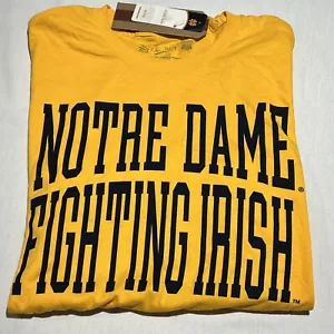 Notre Dame Fighting Irish T Shirt Mens L Yellow Short Sleeve The Victory New - Picture 1 of 6