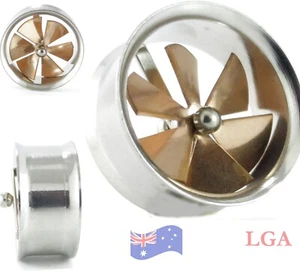 Coppertone Fan Spinning Fan Plug 20mm Ear 316L Ear Plugs Piercing FREE POST - Picture 1 of 3