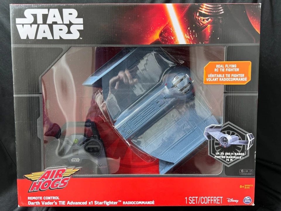 Air Hogs Star Wars Remote Control Darth Vaders X1 Tie Starfighter 250 FT Range