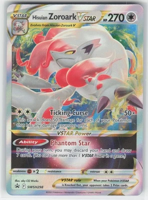 Hisuian Zoroark VSTAR #SWSH298 SWSD Sword Shield Promo Holo Pokemon TCG Card - Image 1 of 2