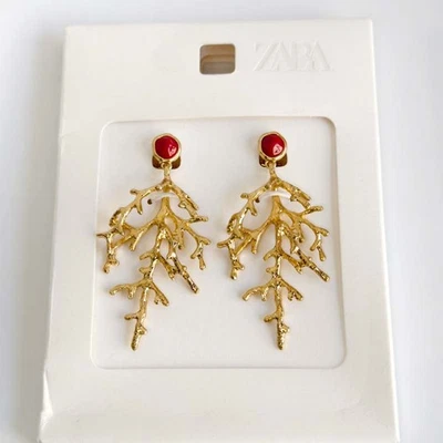 80 毫米 Zara 分支声明吊坠耳环礼品时尚女士派对度假珠宝首饰 — 第 1/4 张图片