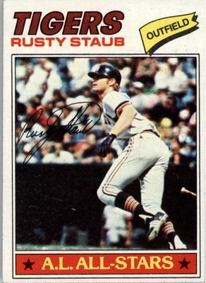 1977 Topps #420 Rusty Staub - En muy buen estado-excelente Foto 1 de 2