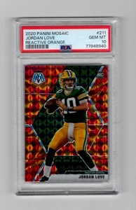 Jordan Love 2020 Mosaic Reactive Orange Rookie Card PSA GEM MINT 10 - Bild 1 von 2