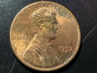 Moneda de error Penny Close AM 1992/variedad de transición raro centavo Lincoln Foto 1 de 2