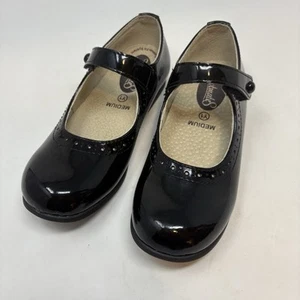 Footmates Black Patent Leather Mary Jane Shoes Sz 1 Youth - Picture 1 of 8