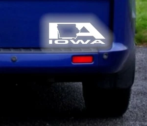 Iowa IA USA State Reflective Sticker Decal - Picture 1 of 2