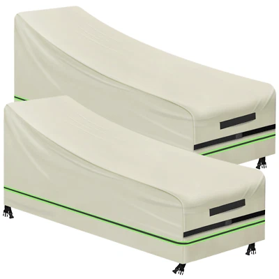 2 Liegestuhlabdeckungen von KING DO WAY, Liegestuhl Abdeckung Schutzhülle Garten