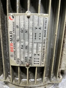 Ber-Mar BM90LA25001 Lüftermotor 2PS chemische Reinigung - Bild 1 von 5