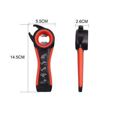 4-in-1 and 5-in-1 Jar Bottle Opener Multifunctional Remover Gripper Kitchen Tool - Image 1 of 4