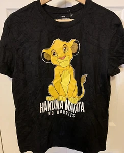 The Lion King Simba AOP Disney T-Shirt Black Cotton Youth 11-13 - Picture 1 of 5