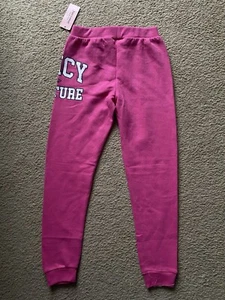 Juicy Couture- Girls Youth Jogger Pants Size- Bright Pink- 12/14 NEW - Picture 1 of 2