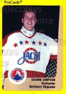 1989-90 ProCards AHL #98 Sean Simpson