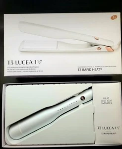T3 Lucea 1.5" Straightening & Styling Flat Iron, White/Rose Gold, 1 ½” - Picture 1 of 4