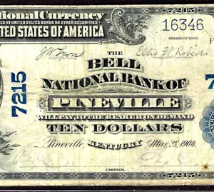 ๐บ๐ธ KY 1902 $10 โโ PINEVILLE, KENTUCKY โโ PCGS VERY FINE 20 HARD TO FIND ! - Picture 1 of 3