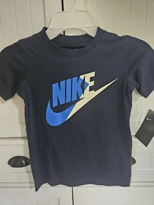 Boys Kids Youth NIKE Shirt NEW Midnight Navy Blue short sleeves Size 5 - Picture 1 of 1