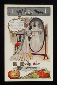 1907 Halloween Grüße Lounsbury heißes Baby heller Flammenspiegel zukünftiger Ehemann - Bild 1 von 2