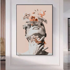 Beauty Girl Flower Posters Prints Wall Picture Canvas Paintings