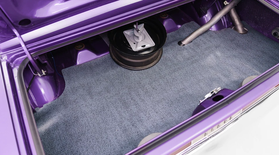 1970 1971 1972 1973 1974 DODGE CHALLENGEENGER ВИНИЛОВЫЙ БАГАЖНИК КОВРИК СЕРЫЙ ЕЛОЧКА - Изображение 1 из 3