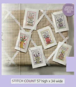 COUNTRY POSIES CARDS CROSS STITCH PATTERN ONLY EQ - RYR - Picture 1 of 1