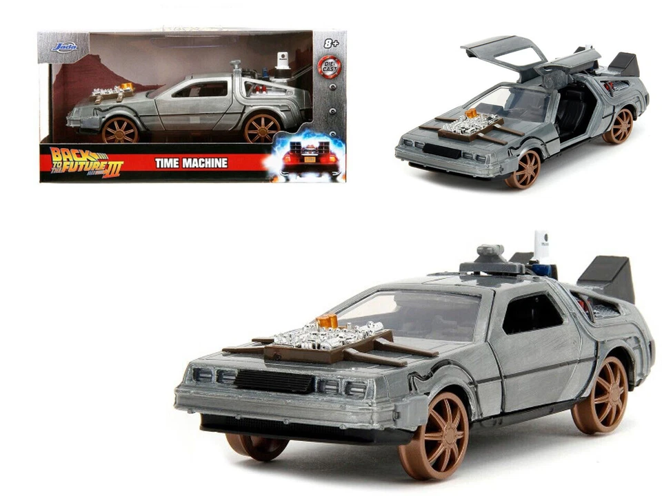 DELOREAN DMC TIME MACHINE TRAIN VER. "BACK TO THE FUTURE 3" 1/32 BY JADA 34786