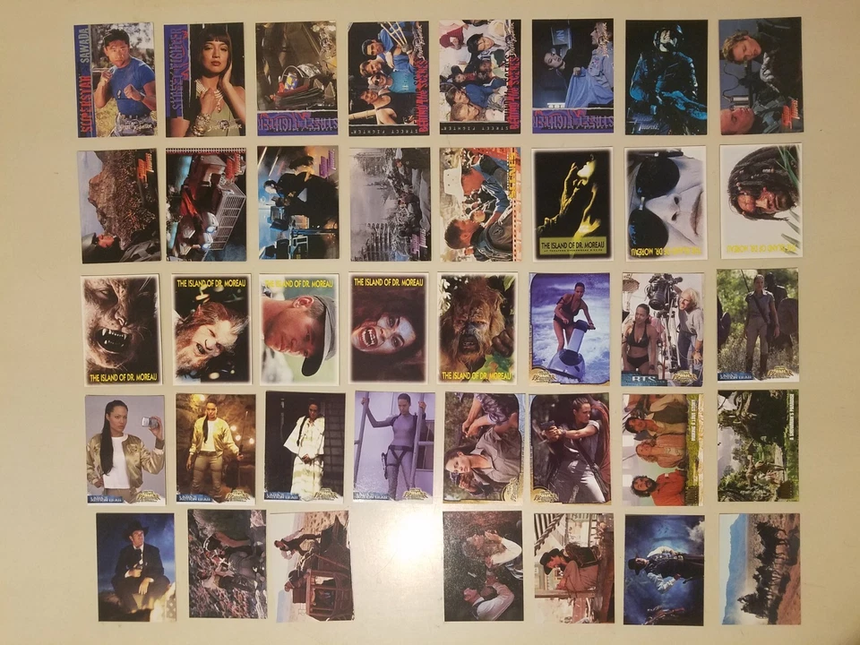 39 Action Science Fiction Cards Street Fighter Starship Trooper Tomb Raider Kong - Image 1 of 1
