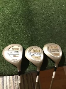 Wilson Ladies ProStaff Midsize Woods Set (Driver, 5W, 7W) Graphite Shafts - Picture 1 of 11