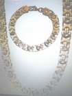 14K Yg And Sts Guccie Link Chain Necklace Bonus Bracelet Sz 22 Inch Sz 8 In 100 Gr