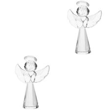 2pcs Angel Statue Crystal Angel Sculpture Crystal Pray Angel Figurine Angel