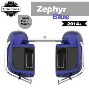 Zephyr Blue Lower Vented Fairing Fits Harley Davidson Street Road Glide 2014+ - Picture 1 of 8