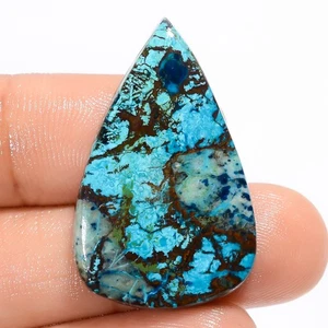 100 % natürlicher Shattuckit lose Edelstein Birnenform Cabochon 38 kt 32 x 19 x 5 mm - Bild 1 von 1